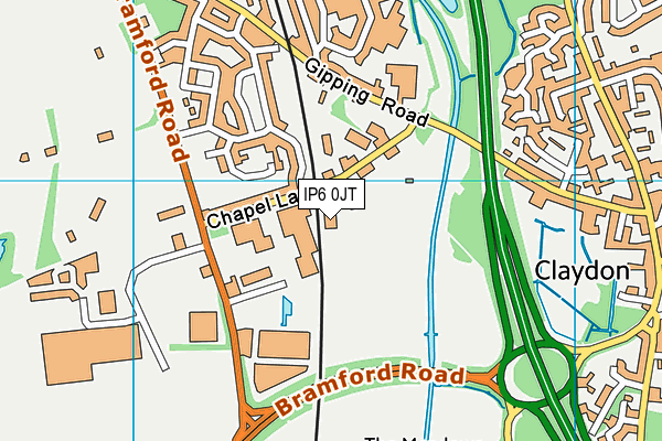 IP6 0JT map - OS VectorMap District (Ordnance Survey) IP6 0JT map - OS VectorMap District (Ordnance Survey)