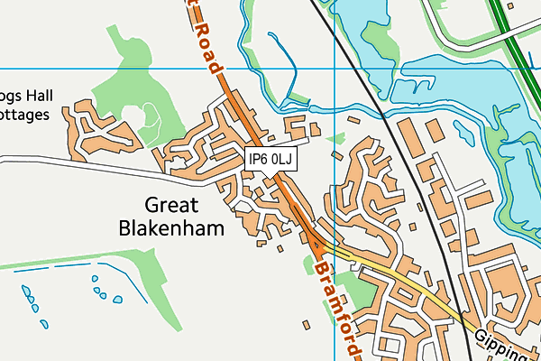 IP6 0LJ map - OS VectorMap District (Ordnance Survey) IP6 0LJ map - OS VectorMap District (Ordnance Survey)