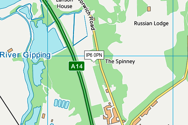 IP6 0PN map - OS VectorMap District (Ordnance Survey) IP6 0PN map - OS VectorMap District (Ordnance Survey)