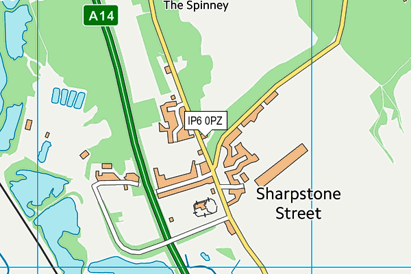 IP6 0PZ map - OS VectorMap District (Ordnance Survey) IP6 0PZ map - OS VectorMap District (Ordnance Survey)
