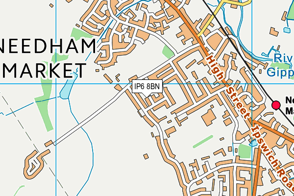 IP6 8BN map - OS VectorMap District (Ordnance Survey) IP6 8BN map - OS VectorMap District (Ordnance Survey)