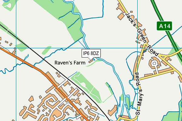 IP6 8DZ map - OS VectorMap District (Ordnance Survey) IP6 8DZ map - OS VectorMap District (Ordnance Survey)