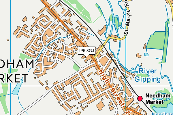 IP6 8GJ map - OS VectorMap District (Ordnance Survey) IP6 8GJ map - OS VectorMap District (Ordnance Survey)