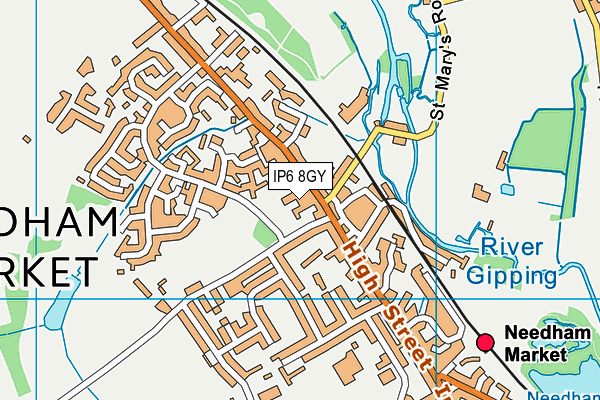 IP6 8GY map - OS VectorMap District (Ordnance Survey) IP6 8GY map - OS VectorMap District (Ordnance Survey)