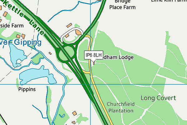 IP6 8LH map - OS VectorMap District (Ordnance Survey) IP6 8LH map - OS VectorMap District (Ordnance Survey)