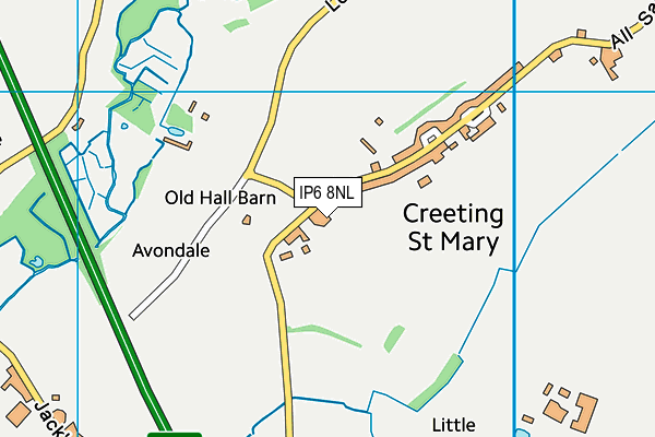 IP6 8NL map - OS VectorMap District (Ordnance Survey) IP6 8NL map - OS VectorMap District (Ordnance Survey)