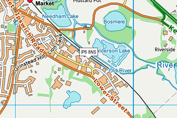 IP6 8NS map - OS VectorMap District (Ordnance Survey) IP6 8NS map - OS VectorMap District (Ordnance Survey)