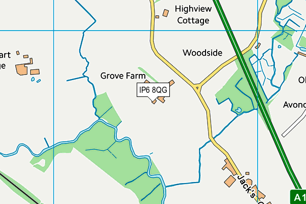 IP6 8QG map - OS VectorMap District (Ordnance Survey) IP6 8QG map - OS VectorMap District (Ordnance Survey)