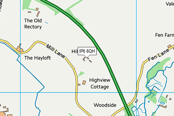 IP6 8QH map - OS VectorMap District (Ordnance Survey) IP6 8QH map - OS VectorMap District (Ordnance Survey)