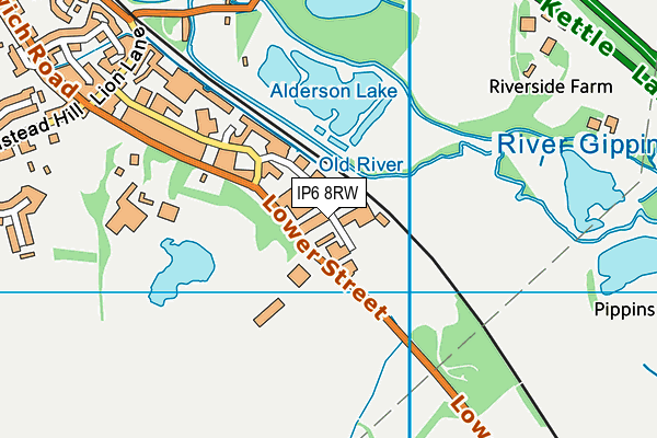 IP6 8RW map - OS VectorMap District (Ordnance Survey) IP6 8RW map - OS VectorMap District (Ordnance Survey)