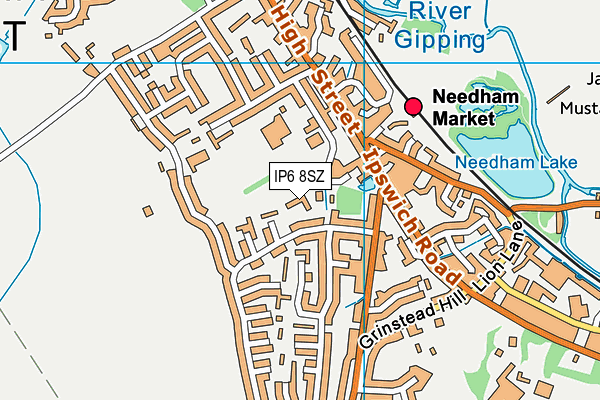 IP6 8SZ map - OS VectorMap District (Ordnance Survey) IP6 8SZ map - OS VectorMap District (Ordnance Survey)