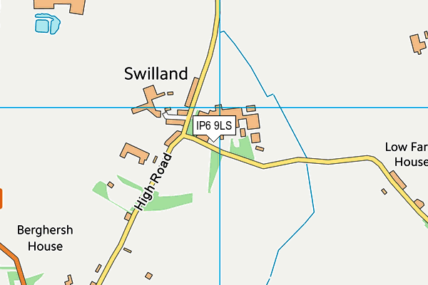 IP6 9LS map - OS VectorMap District (Ordnance Survey) IP6 9LS map - OS VectorMap District (Ordnance Survey)