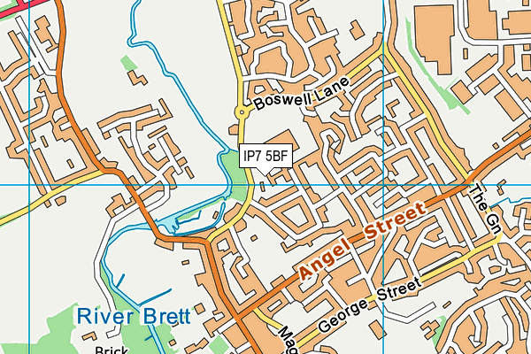 IP7 5BF map - OS VectorMap District (Ordnance Survey) IP7 5BF map - OS VectorMap District (Ordnance Survey)