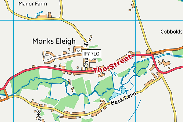 IP7 7LQ map - OS VectorMap District (Ordnance Survey) IP7 7LQ map - OS VectorMap District (Ordnance Survey)
