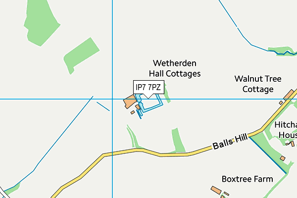 IP7 7PZ map - OS VectorMap District (Ordnance Survey) IP7 7PZ map - OS VectorMap District (Ordnance Survey)