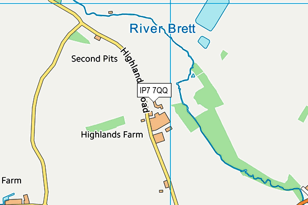 IP7 7QQ map - OS VectorMap District (Ordnance Survey) IP7 7QQ map - OS VectorMap District (Ordnance Survey)