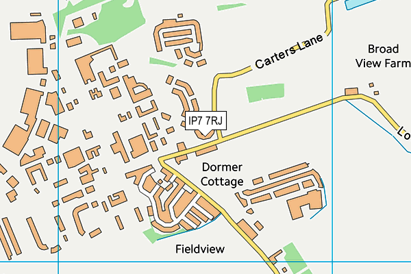IP7 7RJ map - OS VectorMap District (Ordnance Survey) IP7 7RJ map - OS VectorMap District (Ordnance Survey)