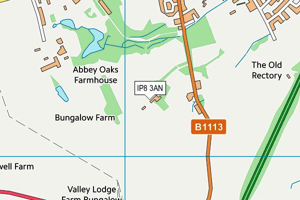 IP8 3AN map - OS VectorMap District (Ordnance Survey) IP8 3AN map - OS VectorMap District (Ordnance Survey)