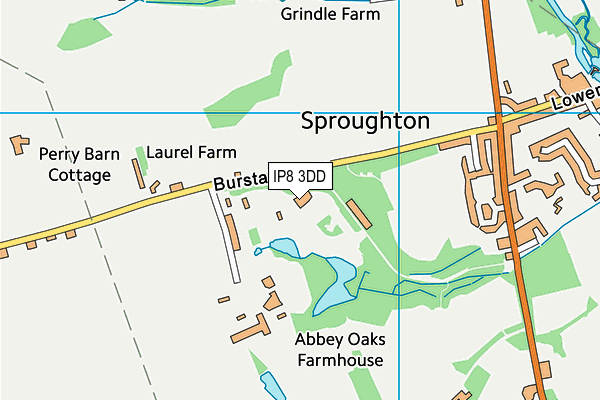 IP8 3DD map - OS VectorMap District (Ordnance Survey) IP8 3DD map - OS VectorMap District (Ordnance Survey)