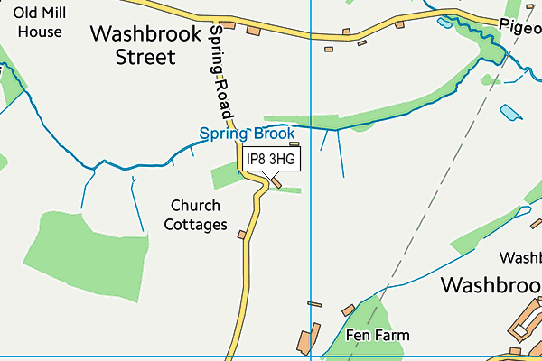 IP8 3HG map - OS VectorMap District (Ordnance Survey) IP8 3HG map - OS VectorMap District (Ordnance Survey)