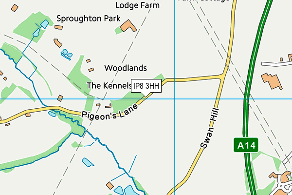 IP8 3HH map - OS VectorMap District (Ordnance Survey) IP8 3HH map - OS VectorMap District (Ordnance Survey)