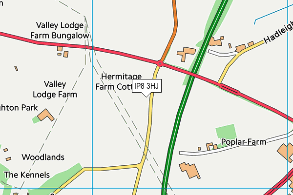 IP8 3HJ map - OS VectorMap District (Ordnance Survey) IP8 3HJ map - OS VectorMap District (Ordnance Survey)