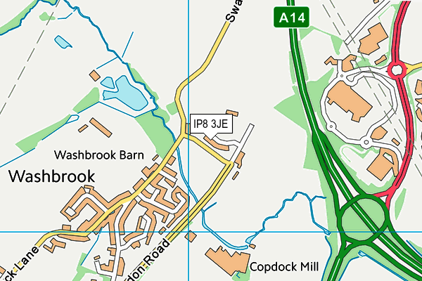 IP8 3JE map - OS VectorMap District (Ordnance Survey) IP8 3JE map - OS VectorMap District (Ordnance Survey)