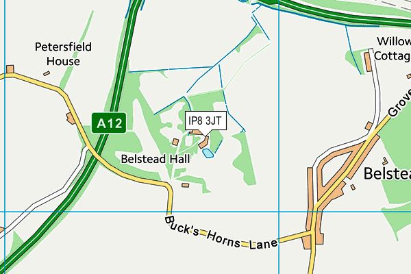 IP8 3JT map - OS VectorMap District (Ordnance Survey) IP8 3JT map - OS VectorMap District (Ordnance Survey)