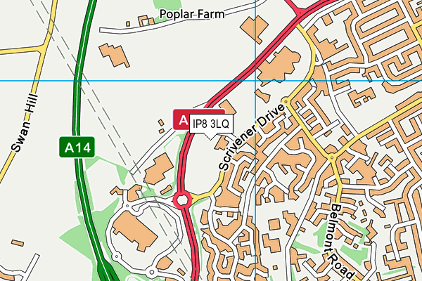 IP8 3LQ map - OS VectorMap District (Ordnance Survey) IP8 3LQ map - OS VectorMap District (Ordnance Survey)