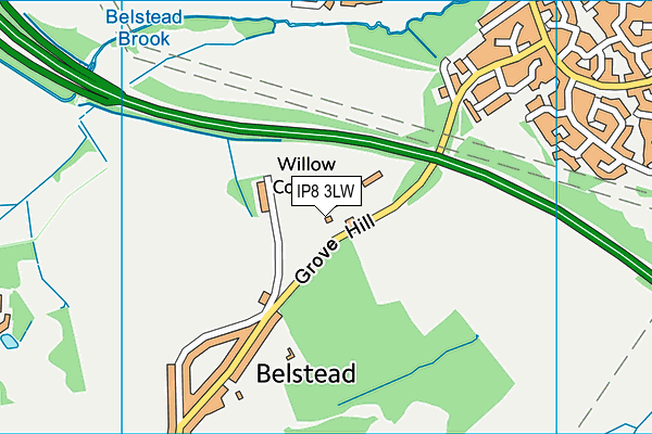 IP8 3LW map - OS VectorMap District (Ordnance Survey) IP8 3LW map - OS VectorMap District (Ordnance Survey)
