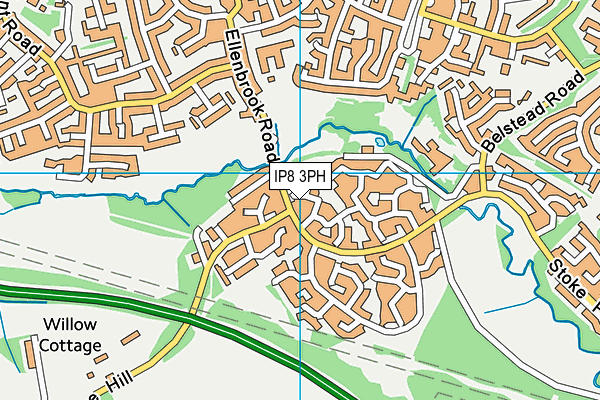 IP8 3PH map - OS VectorMap District (Ordnance Survey) IP8 3PH map - OS VectorMap District (Ordnance Survey)