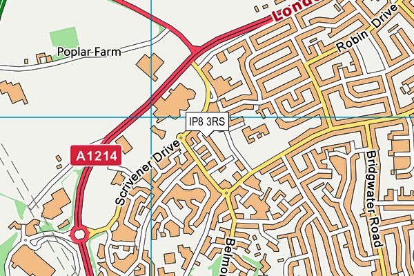 IP8 3RS map - OS VectorMap District (Ordnance Survey) IP8 3RS map - OS VectorMap District (Ordnance Survey)