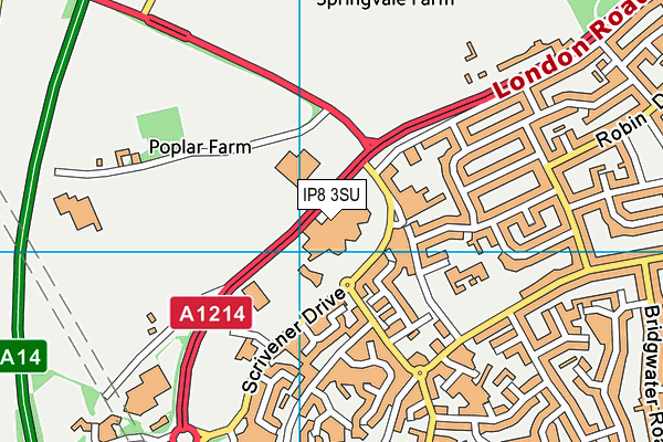 IP8 3SU map - OS VectorMap District (Ordnance Survey) IP8 3SU map - OS VectorMap District (Ordnance Survey)