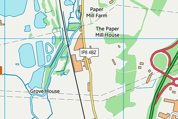 IP8 4BZ map - OS VectorMap District (Ordnance Survey) IP8 4BZ map - OS VectorMap District (Ordnance Survey)