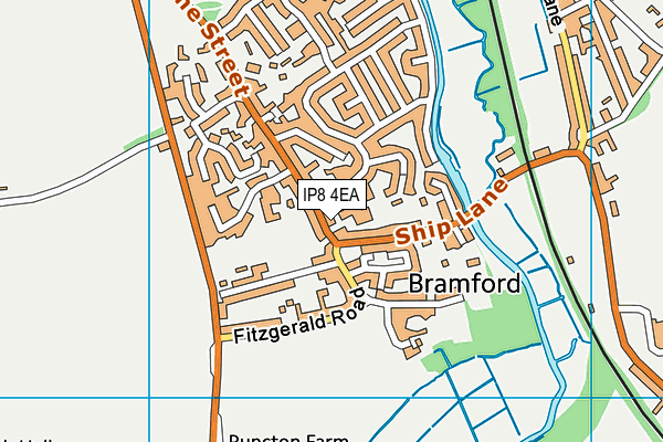 IP8 4EA map - OS VectorMap District (Ordnance Survey) IP8 4EA map - OS VectorMap District (Ordnance Survey)