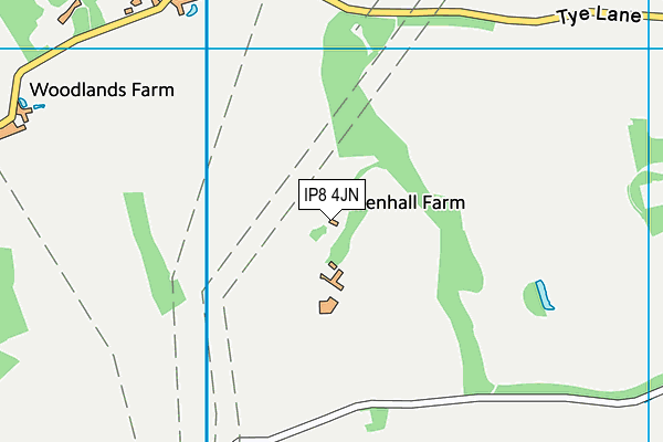 IP8 4JN map - OS VectorMap District (Ordnance Survey) IP8 4JN map - OS VectorMap District (Ordnance Survey)