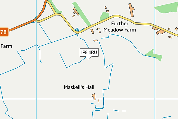 IP8 4RU map - OS VectorMap District (Ordnance Survey) IP8 4RU map - OS VectorMap District (Ordnance Survey)