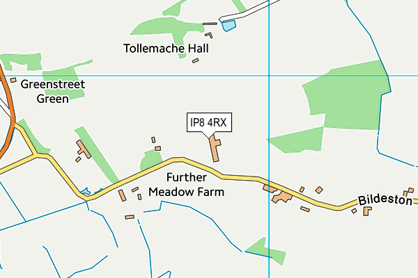 IP8 4RX map - OS VectorMap District (Ordnance Survey) IP8 4RX map - OS VectorMap District (Ordnance Survey)