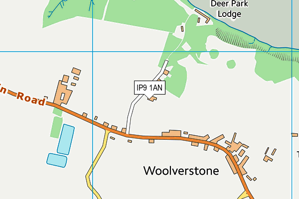 IP9 1AN map - OS VectorMap District (Ordnance Survey) IP9 1AN map - OS VectorMap District (Ordnance Survey)