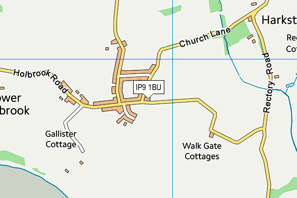 IP9 1BU map - OS VectorMap District (Ordnance Survey) IP9 1BU map - OS VectorMap District (Ordnance Survey)