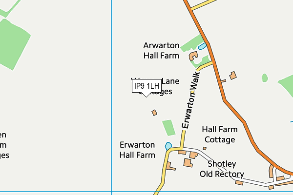 IP9 1LH map - OS VectorMap District (Ordnance Survey) IP9 1LH map - OS VectorMap District (Ordnance Survey)