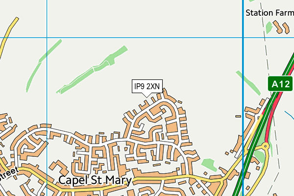 IP9 2XN map - OS VectorMap District (Ordnance Survey) IP9 2XN map - OS VectorMap District (Ordnance Survey)
