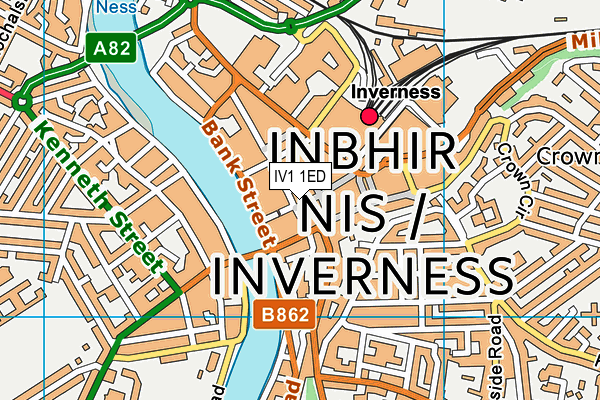 IV1 1ED map - OS VectorMap District (Ordnance Survey)