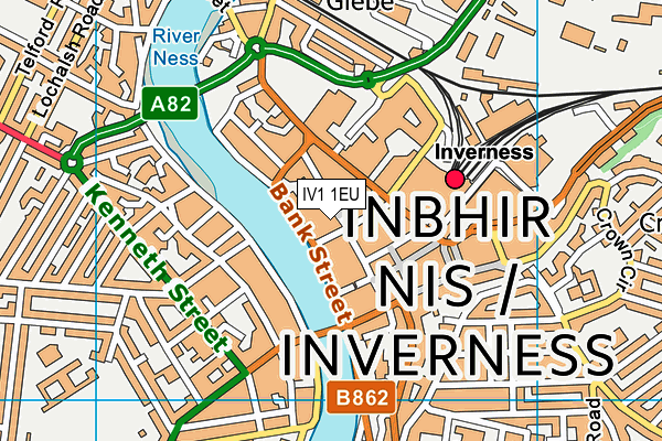 IV1 1EU map - OS VectorMap District (Ordnance Survey)