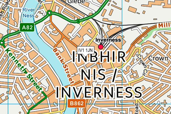 IV1 1JN map - OS VectorMap District (Ordnance Survey) IV1 1JN map - OS VectorMap District (Ordnance Survey)