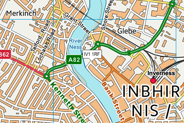 IV1 1RF map - OS VectorMap District (Ordnance Survey) IV1 1RF map - OS VectorMap District (Ordnance Survey)