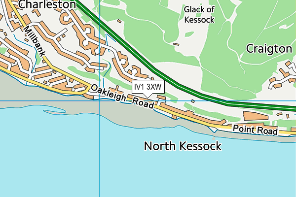 IV1 3XW map - OS VectorMap District (Ordnance Survey)