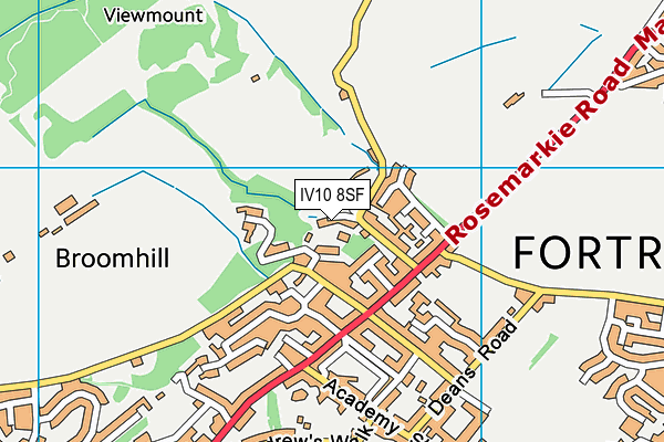IV10 8SF map - OS VectorMap District (Ordnance Survey)
