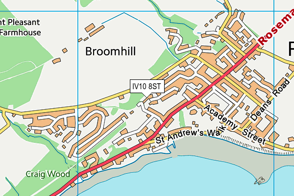 IV10 8ST map - OS VectorMap District (Ordnance Survey)