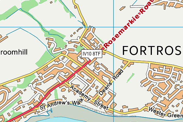 IV10 8TF map - OS VectorMap District (Ordnance Survey)